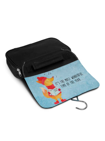 Mr. & Mrs. Panda Badetasche Fuchs Sänger mit Spruch in Eisblau