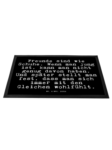 Mr. & Mrs. Panda Bodenvorleger Freunde sind wie Schuhe.... mit S... in Schwarz