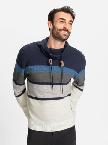 WITT WEIDEN Rollkragenpullover in marine-ecru-gestreift