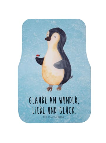 Mr. & Mrs. Panda Automatte Pinguin Marienkäfer mit Spruch in Eisblau