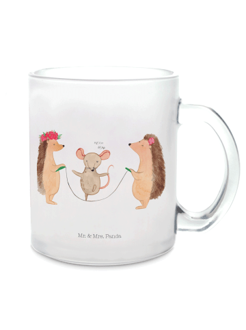 Mr. & Mrs. Panda Tasse Igel Seilhüpfen ohne Spruch in Transparent