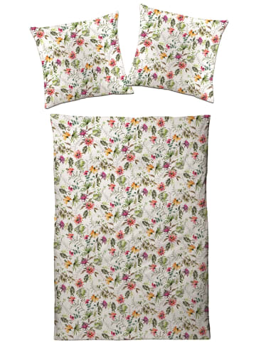 Traumschloss Traumschloss Bettwäsche Interlock Jersey -  bunte Blumen und Blätter in bunt
