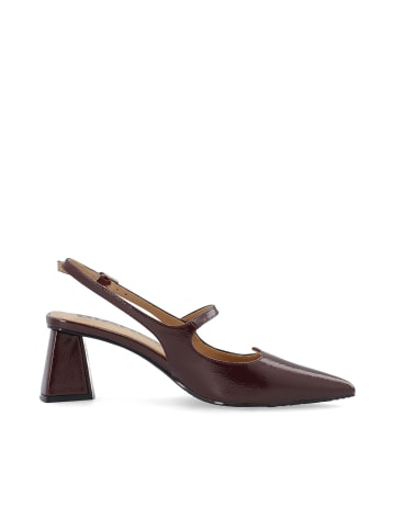Bianco Slingbacks in BurgundyPatent1