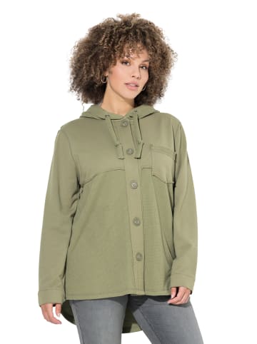 Ulla Popken Sweatjacke in teichgrün