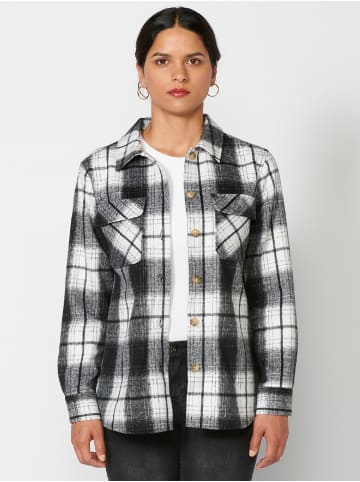 KOROSHI Bluse mit langen ärmeln in schwarz