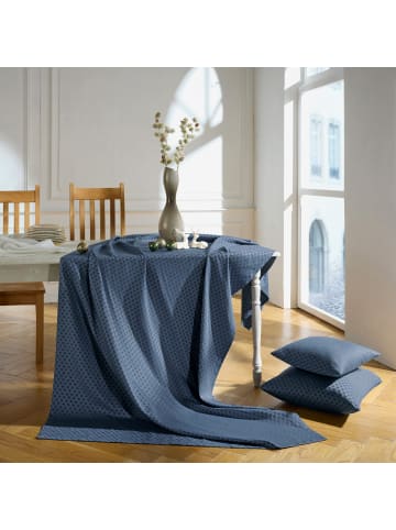 Erwin Müller Jacquard, Baumwollmischung Tischdecke Denia in blau
