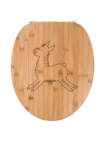 Mr. & Mrs. Panda Toilettendeckel Lama Springen ohne Spruch in Transparent