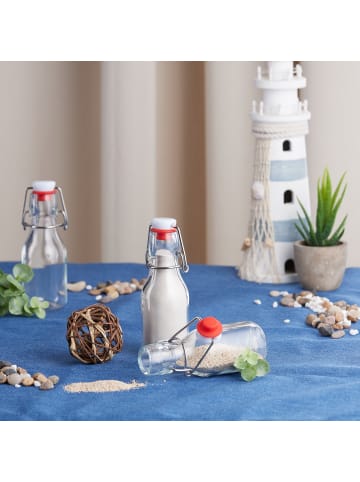 relaxdays 24 x Bügelflasche in Transparent - 100 ml