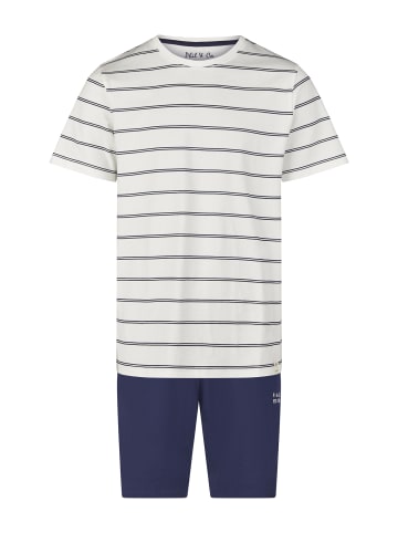 Phil & Co. Berlin  Pyjama Shorty in weiß-navy