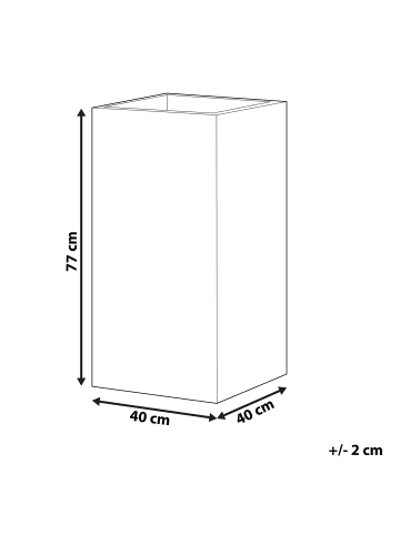 Beliani Outdoor Blumentopf DION in Schwarz - (W) 40 x (H) 77 x (L) 40 cm