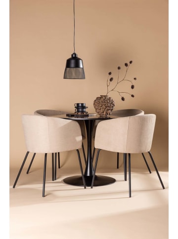 ebuy24 Essgruppe Glade 2 (5-teilig) Schwarz 100 x 100 cm