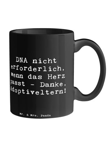 Mr. & Mrs. Panda Tasse Liebe Adoptiveltern mit Spruch in Schwarz