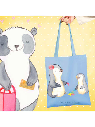 Mr. & Mrs. Panda Uni Tasche Sozialpädagogin Herz ohne Spruch in Sky Blue