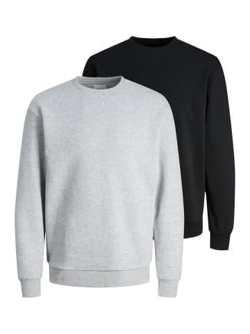 Jack & Jones Sweatshirt Bradley in Schwarz / hellgrau