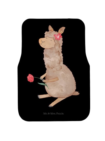 Mr. & Mrs. Panda Automatte Alpaka Blume ohne Spruch in Schwarz