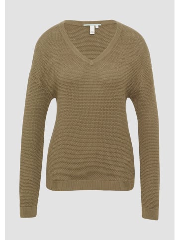 QS Strickpullover in 7854_olivgrün