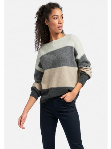 PETER HAHN Pullover wool in BEIGE/MULTICOLOR