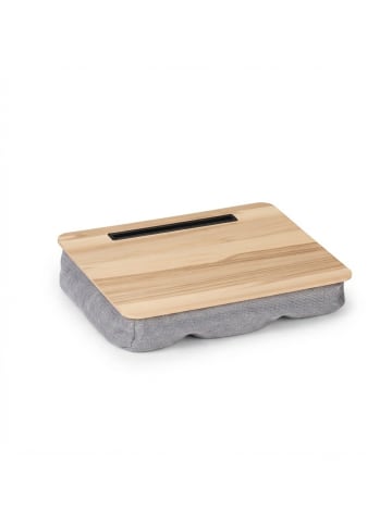relaxdays Laptopkissen in Natur/ Grau - (B)46 x (H)5,5 x (T)35 cm