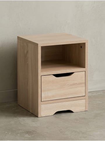 KADIMA DESIGN Nachtkonsole WL5.701 31x43x31 cm 1 Schublade und Ablagefach, in Sonoma