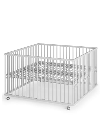 Sämann Sämann Laufgitter mit Lattenrost & Schlupfsprossen - weiß - Premium Kollektion