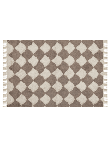Beliani Kurzflor SINOP in Braun/Beige - (W) 140 x (H) 1.5 x (L) 200 cm