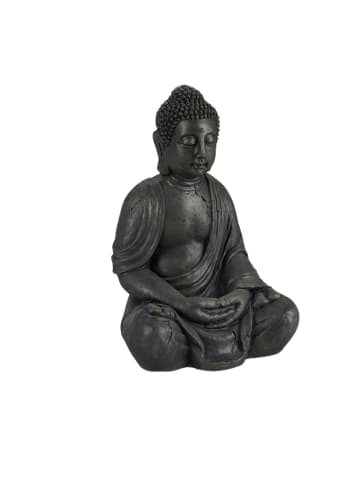 relaxdays Buddha Figur in Dunkelgrau - (H)70 cm