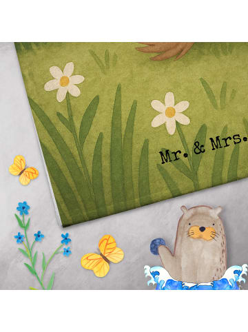 Mr. & Mrs. Panda Handtuch Hund Keks Design ohne Spruch in Weiß