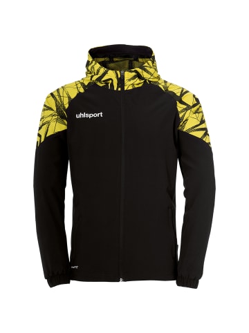 uhlsport  Kapuzenjacke GOAL 25 EVO WOVEN HOOD JACKET in schwarz/limonengelb