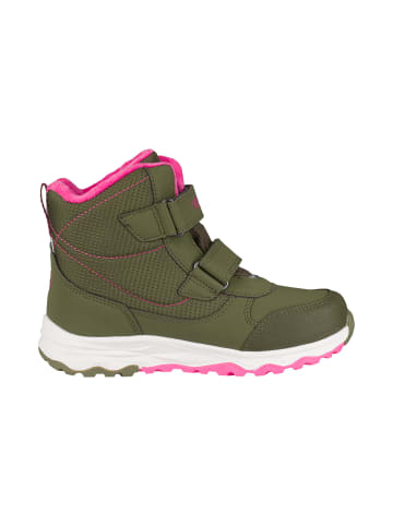 Trollkids Winterschuhe "Hafjell" in Dunkle Olive/Hellmagenta