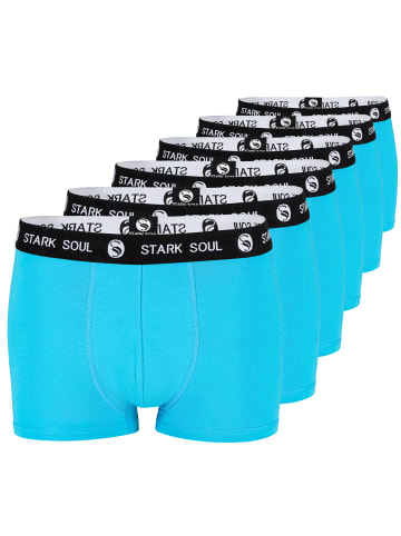 Stark Soul® Boxershorts im 6er Pack - Hipster in türkis