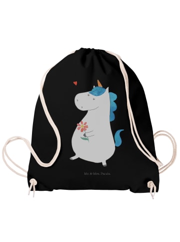 Mr. & Mrs. Panda gymnastiktasche Einhorn Spaziergang ohne Spruch in Schwarz