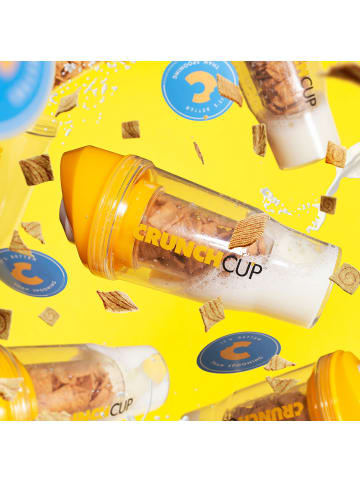 Stoneline Original CrunchCup Tragbarer Müslibecher To Go 260 + 250 ml | Gelb in Gelb