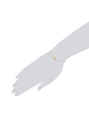 Rafaela Donata Armband Lotusblüte aus Sterling Silber mit Zirkonia in gelbgold