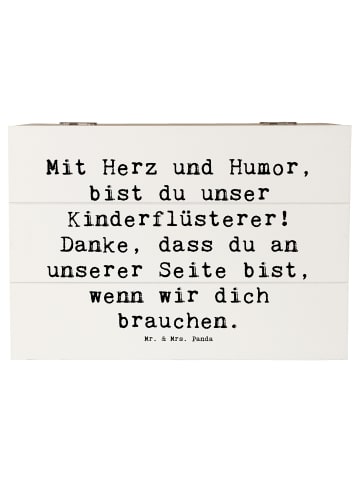 Mr. & Mrs. Panda Box aus Holz Spruch Baby-Sitter Engelflüsterer ... in Weiß