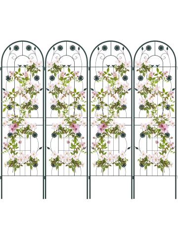 COSTWAY Rankgitter 4er Set 180x50cm in Grün