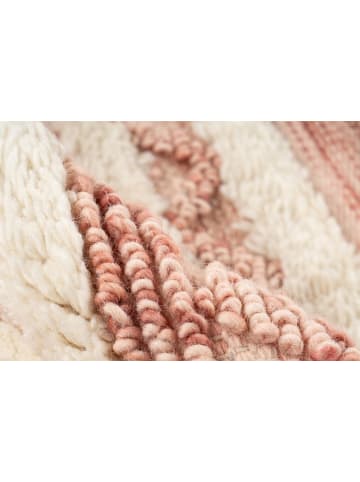 Kayoom Wohnzimmer Teppich – Kurzflorteppich Bohist 225 in rosa - creme - rechteckig