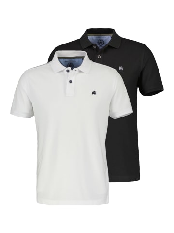 Lerros Poloshirt Basic in weiß / schwarz