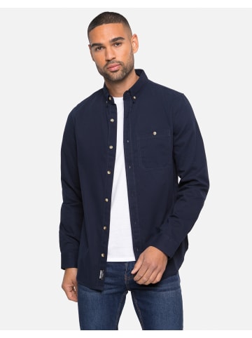 Threadbare Langarmhemd 2 Pocket Guthrie in Navy