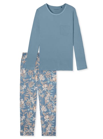 Schiesser Schlafanzug Comfort Nightwear in Blaugrau