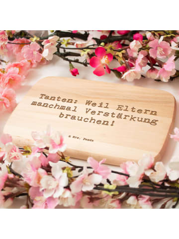 Mr. & Mrs. Panda Schneidbrett Spruch Liebe Tanten mit Spruch in Transparent