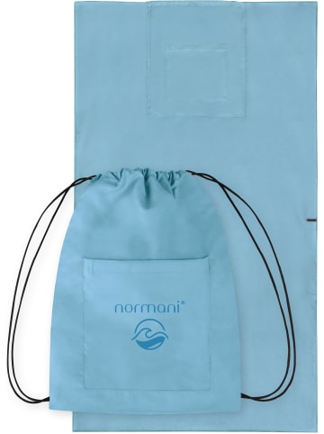 normani Badehandtuch mit Rucksackfunktion in Blau