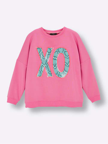 sheego Sweatshirt in altrosa-pink-bedruckt