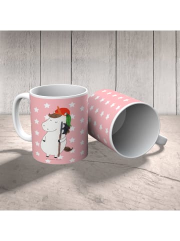 Mr. & Mrs. Panda Kaffeetasse Einhorn  ohne Spruch in Rot Pastell