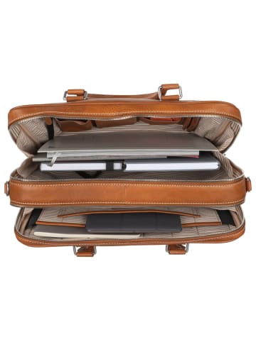 Leonhard Heyden Bergamo Aktentasche Leder 41 cm Laptopfach hellbraun