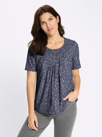 Sieh an! Kurzarm-Shirt in marine-weiß-bedruckt