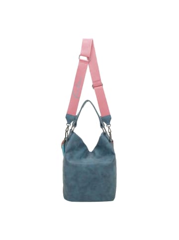 Fritzi aus Preußen Olga Limited Flocked Schultertasche 27 cm in blue shell