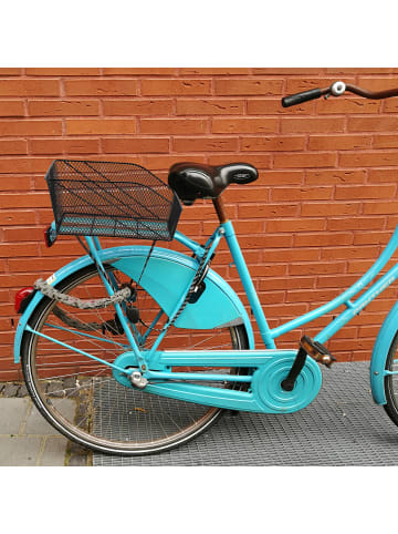 relaxdays Fahrradkorb in Schwarz - (B)30 x (H)22 x (T)46 cm