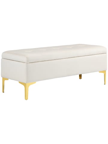 HOMCOM Sitzbank-120L x 44B x 44,5H cm-Beige