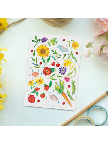 Mr. & Mrs. Panda Postkarte Sommer mit Spruch in Bunt