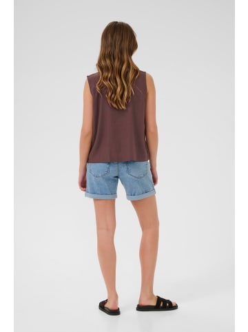 Kaffe Kurzarm-Bluse KAmilia Regular fit in Fudge